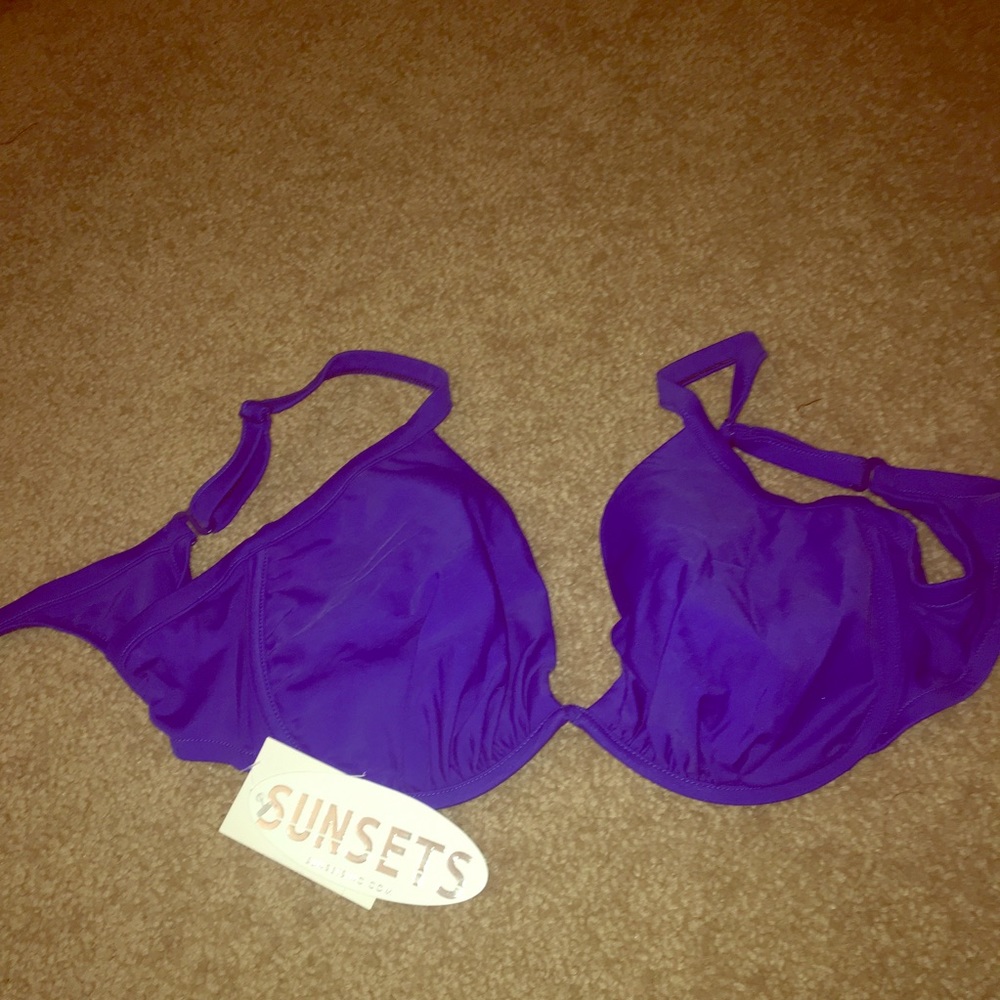 Padded BLUE underwire bikini top